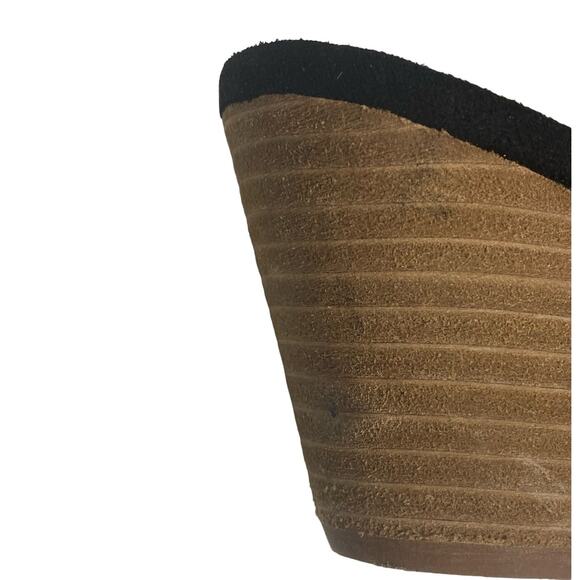 Corky's Boutique Black Faux Suede Mule Stacked Heel Size 7 - Picture 8 of 9